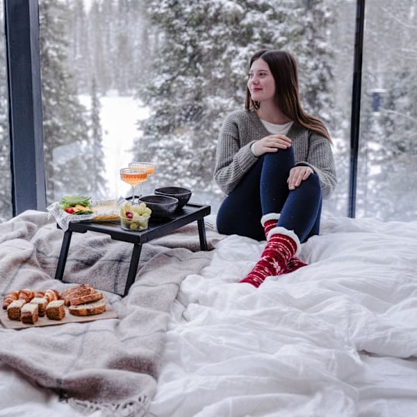 Nordic nights: Northern lights magic in a glass igloo