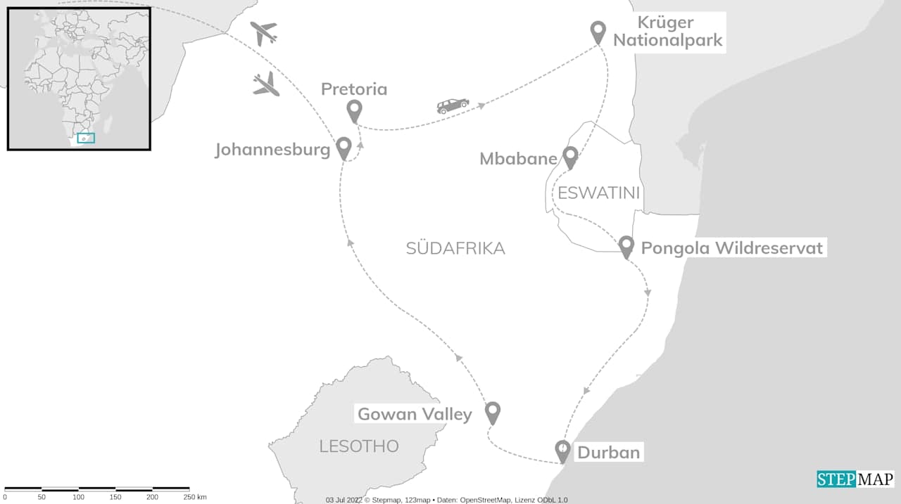 Südafrika & Eswatini: Glamping Roadtrip zu den Big Five