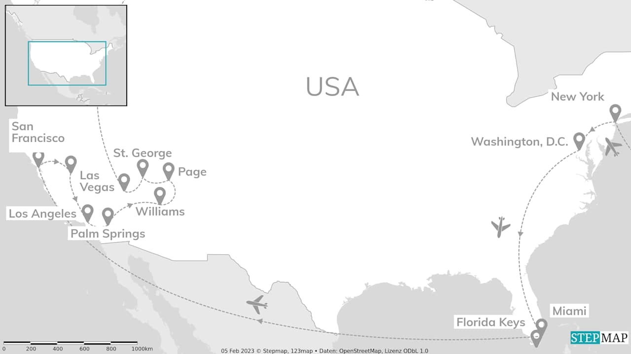 All around the USA: Eastern horizons to western wonders