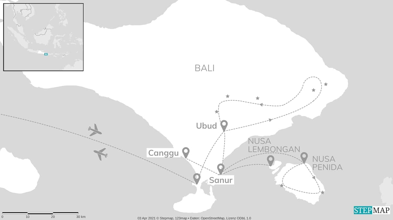 Bali Inselhüpfen: Abenteuer zwischen Strand & Dschungel