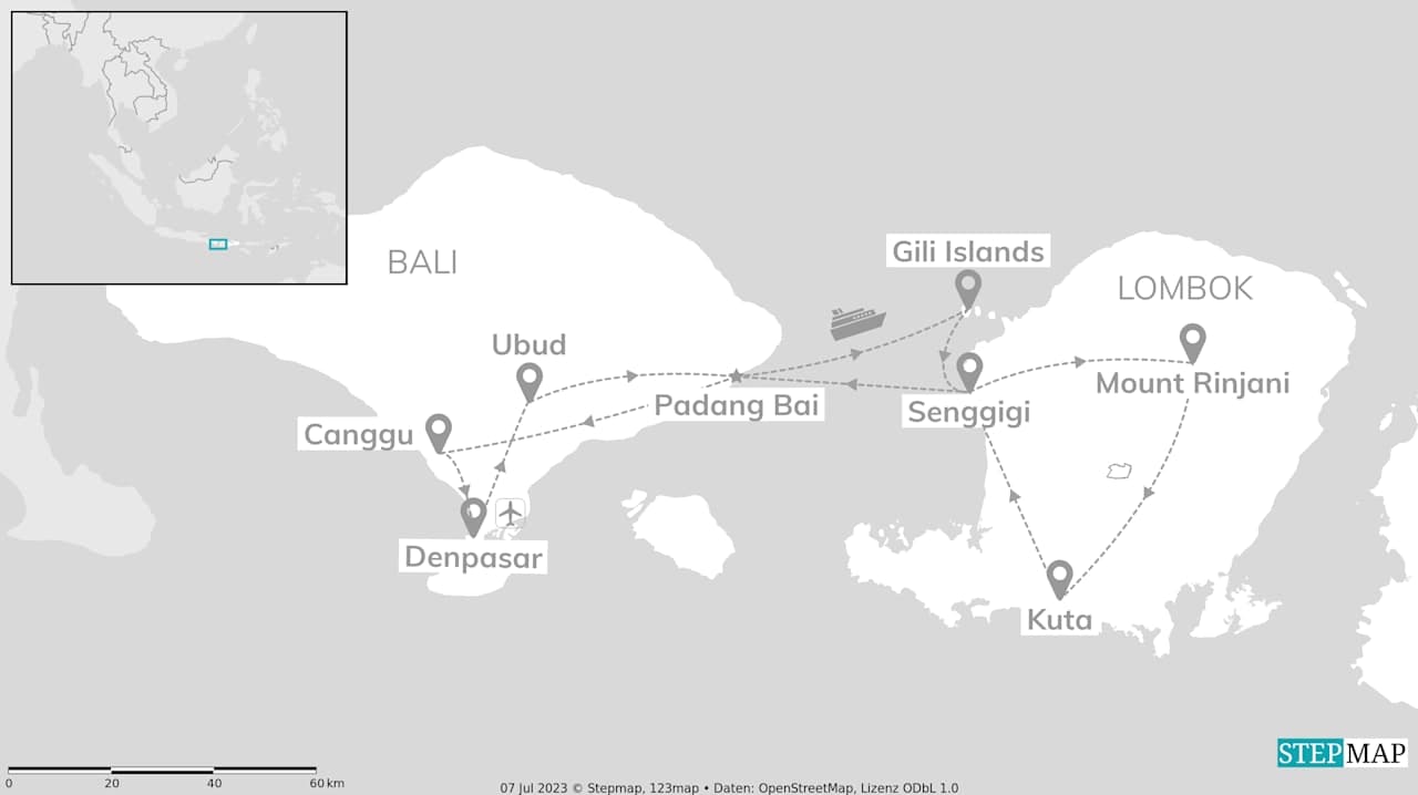 Bali, Lombok, Gili: Volcano wonders and surfer vibes