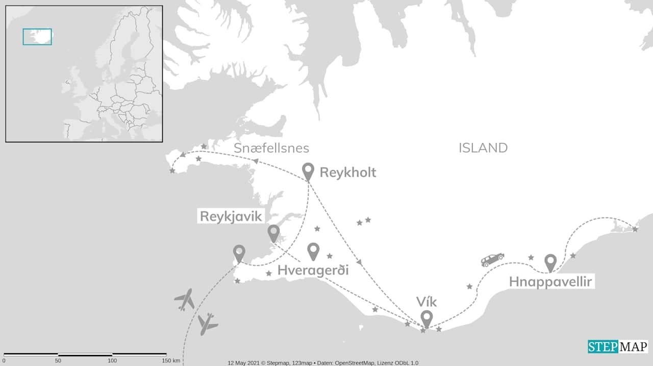 Island intensiv: Roadtrip-Adventure der Südküste