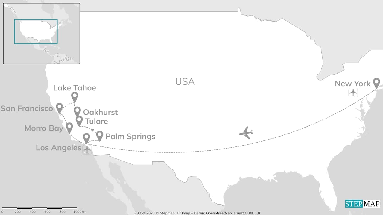 New York and California: Road trip dreams and national wonders