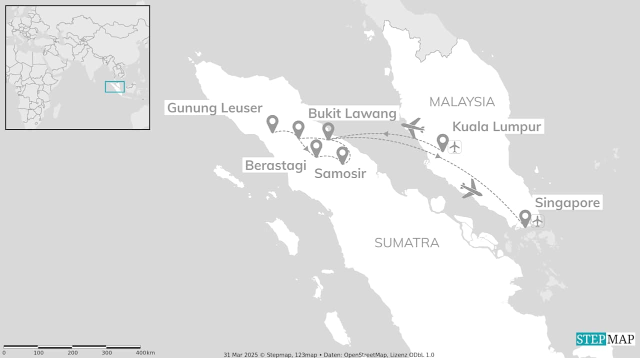 Asia's contrasts: Sumatra's jungles and sparkling skylines