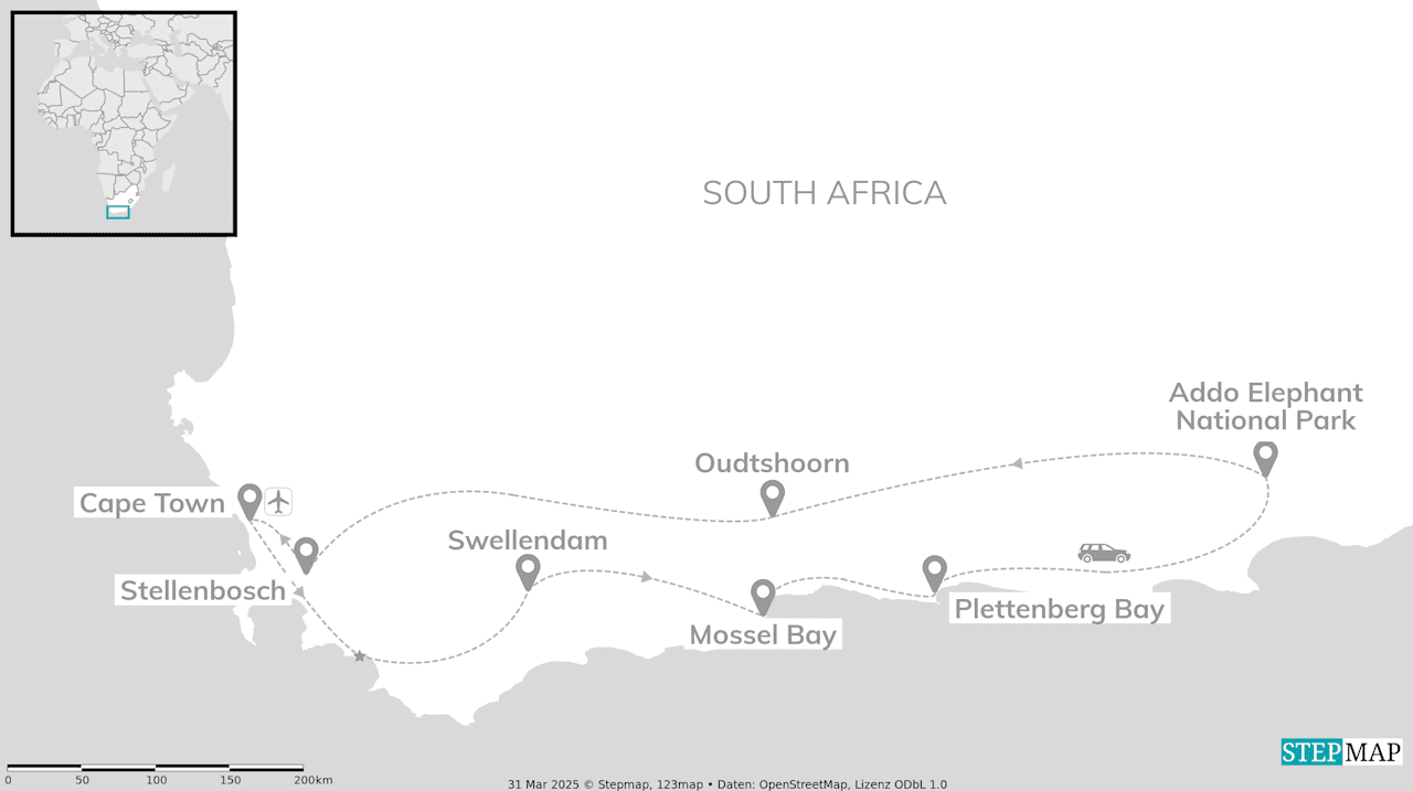 Explore South Africa: The Garden Route, Swellendam and the Big Five