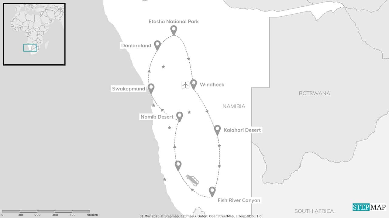 Namibia road trip: Mighty canyons and safari adventure