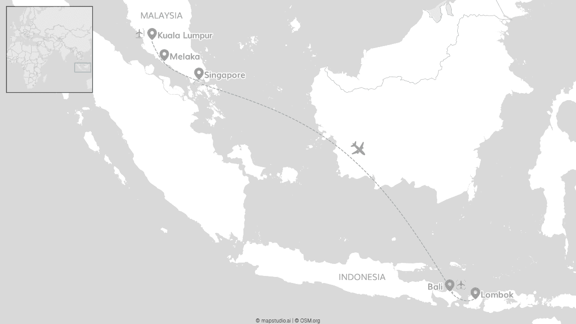 Asia country-hopping: Palm trees and rooftop views