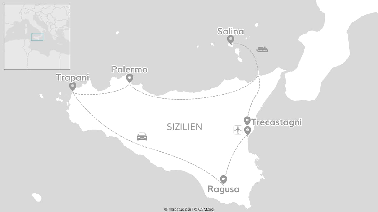 Abenteuer Sizilien & Salina: Vulkaninseln des Mittelmeers