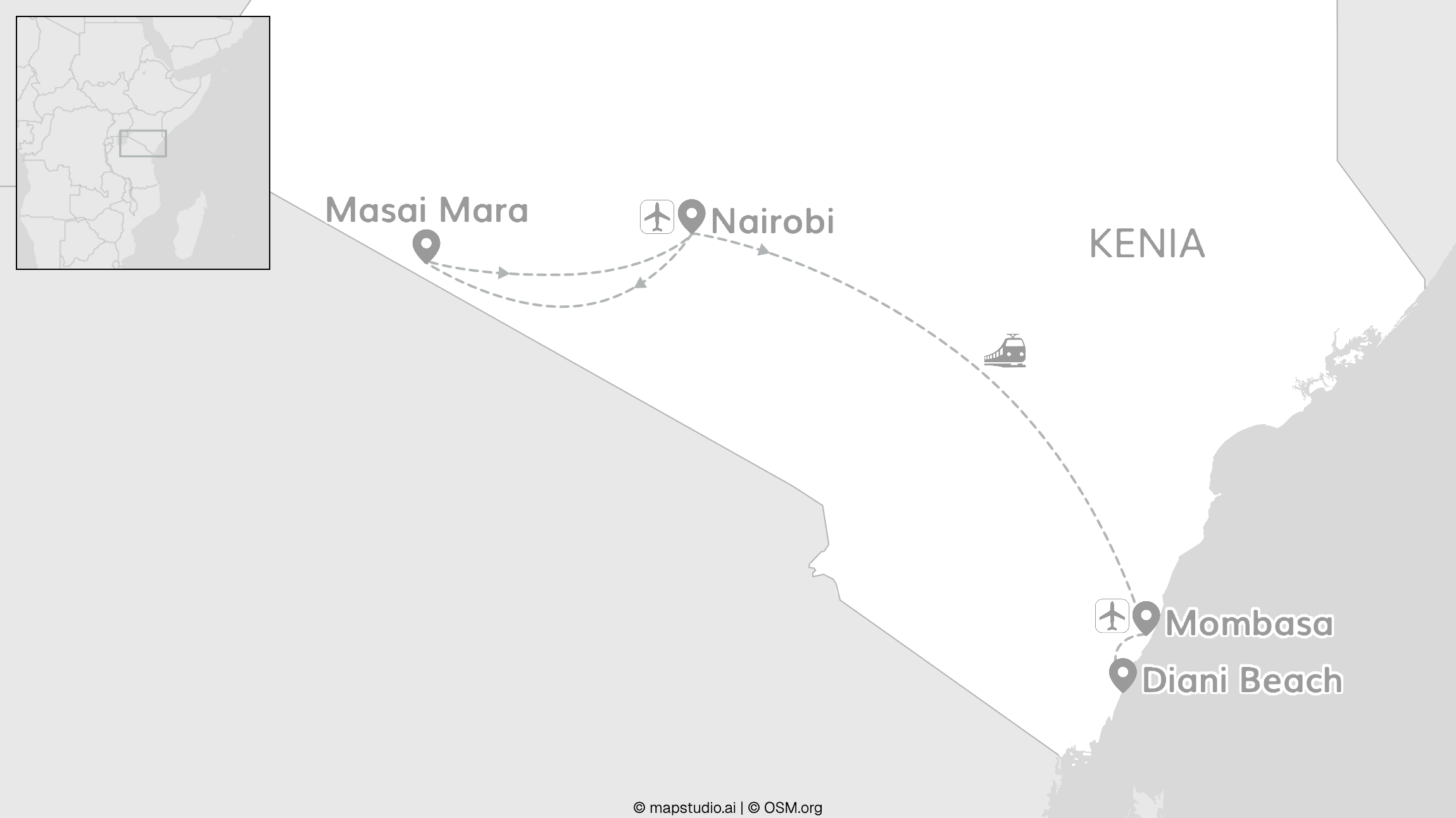 2 for 1 Kenia: Abenteuer zwischen Safari & Strand